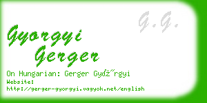 gyorgyi gerger business card